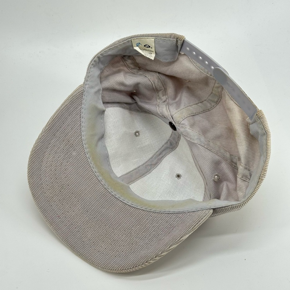 Vintage Canada Snapback Hat Corduroy Patch 80's 90's Cap Beige Men's OSFA - Picture 7 of 8